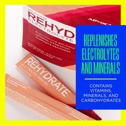 AdvoCare Rehydrate Electrolyte Drink Mix - Hydration & Recovery Drink with Sodium, Potassium & More - Pomegranate Tangerine - 15 Hydration Packets