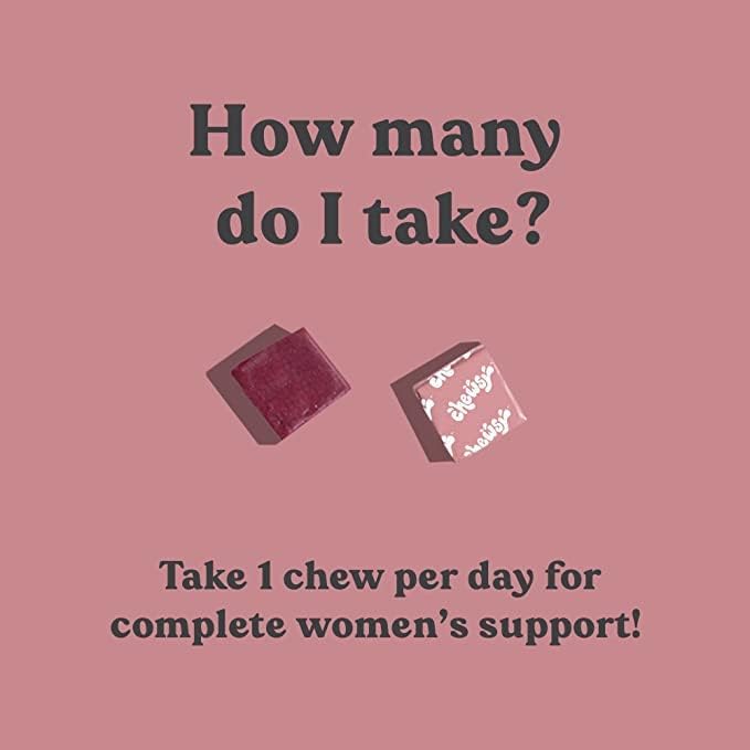 Chewsy - Women's Multivitamin Chews - Immune and Energy Support, Vitamins C, B12, A, D, E, Folic Acid, Probiotics, Biotin - 6-Day Supply