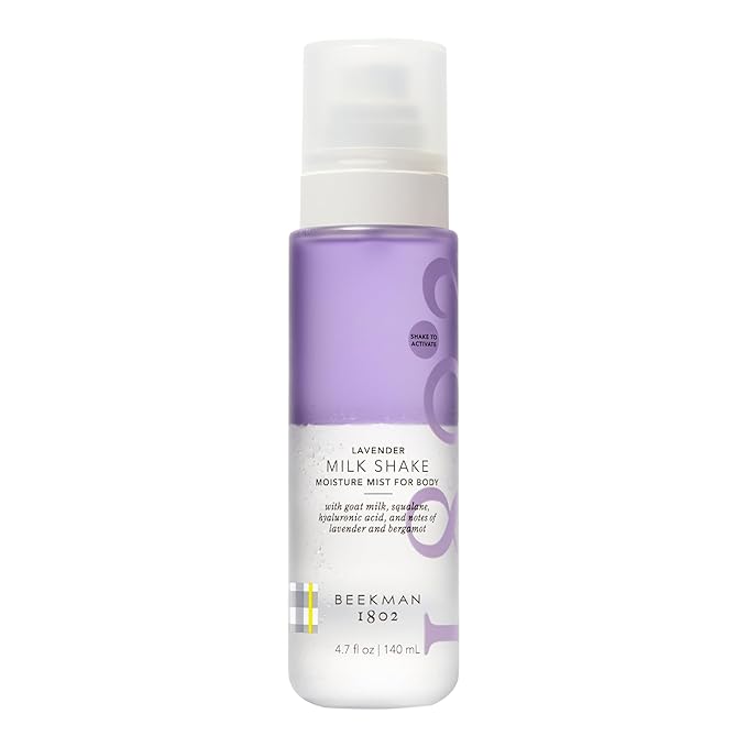 Beekman 1802 Milk Shake Body Mist - Lavender 4.7 fl oz - Hyaluronic Acid, Jojoba Oil, Instantly Moisturizes, Hydrates & Softens, Good for Sensitive Skin, Cruelty Free