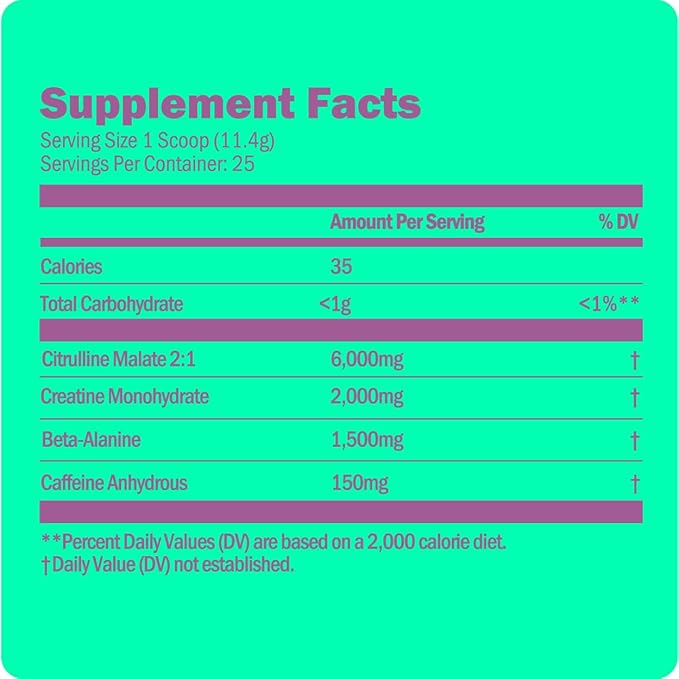 Sport Sugar Free Pre-Workout Powder, Appleberry Orchard, Contains Creatine Monohydrate, Caffeine and Beta Alanine, Pre Workout Powder for Women and Men, 25 Servings