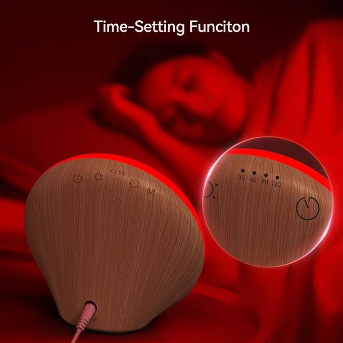 670nm Red Light Therapy & 10,000 Lux Sun Lamp – Dual Sleep Aid and Night Light for Adults & Kids, Supports Deep Relaxation and Better Sleep