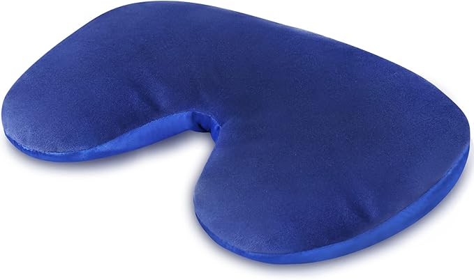 Atsuwell Sinus Mask, Warm Cold Compress Eye Mask for Dry Eyes, Weighted Eye Pillow Microwavable Face Heating Pad for Soothing Sinus Pressure and Relaxation, Blue