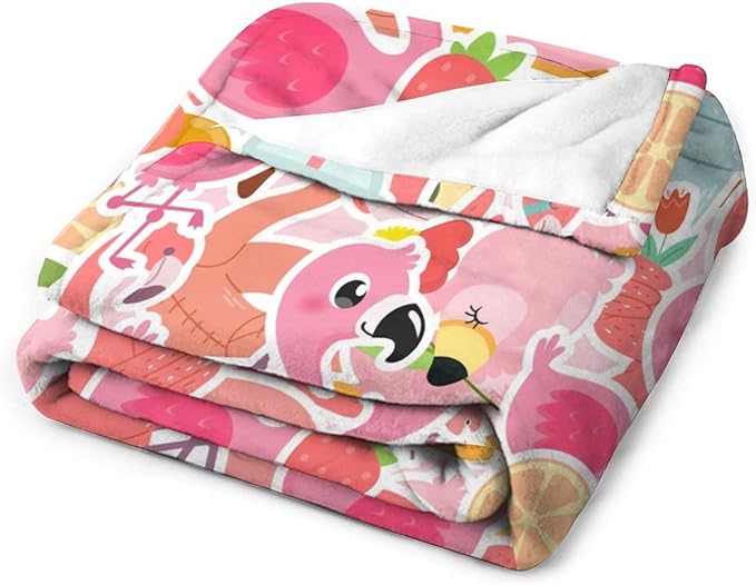 Flamingo Blanket Gifts - 50 x 60 Inches Funny Flamingo Throw for Teens - Pink Fluffy Warm Cozy Blankets for Sofa