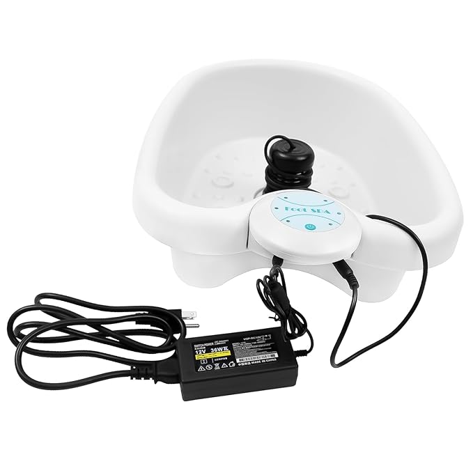 24W 110V Ionic Foot Bath Detox Machine, Portable Detox Foot SPA System Ionic Cleanse Detox Foot Bath Spa Machine for Home, Foot Detox Machine SPA Negative Hydrogen System w/Foot Basin