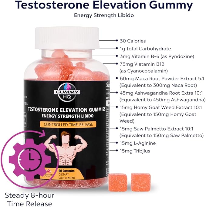 Energy Gummies - Time-Release Formula - Fruit Juice Extract