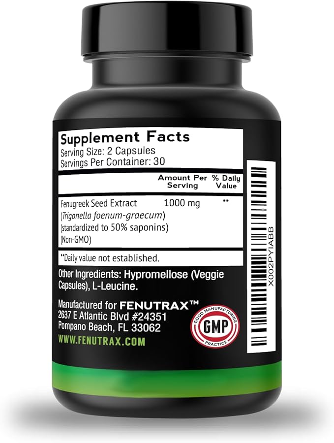 VitaMonk FenuTrax™ Fenugreek Extract 1 Months Supply - Stronger Than Testofen - High-Potency (50%) - Testosterone Support for Men - Muscle Growth, Energy, and Drive (60 Capsules)