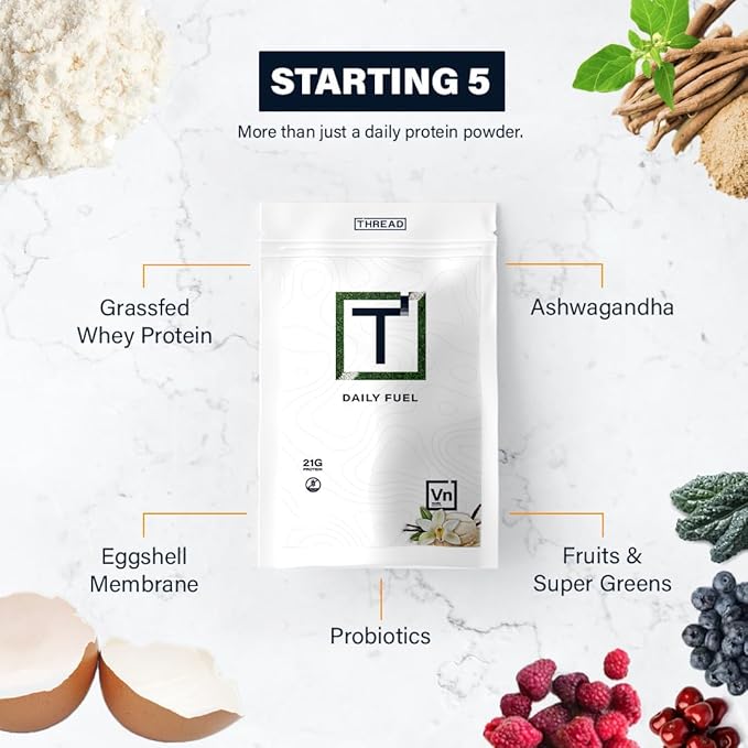 THREAD Performance Daily Fuel - Chocolate Brownie | All-in-One Sports Nutrition for Young Athletes | 21g Protein, 60+ Organic Superfoods, Vitamins & Minerals | 30 Servings