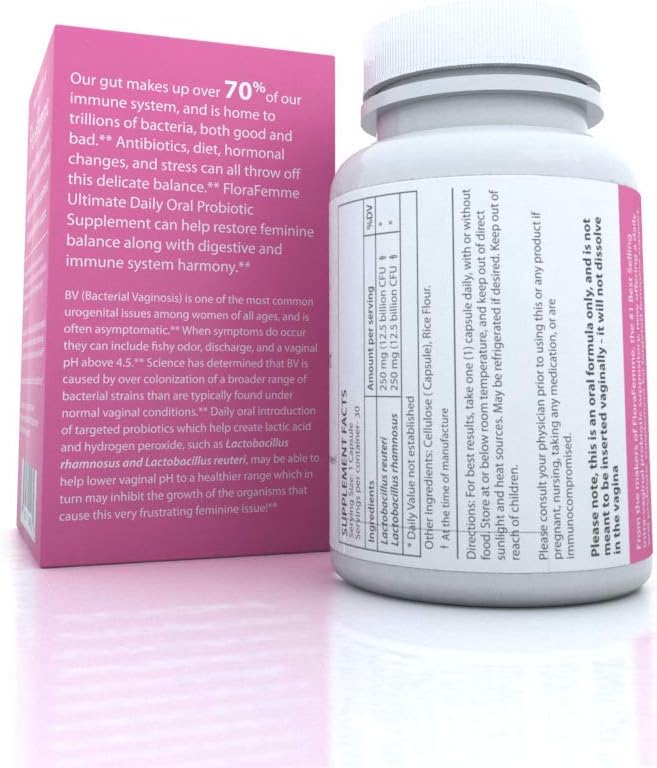 Ultimate Daily Oral Probiotic Supplement - Support Urinary Tract & Vaginal Health - Eliminate Vaginal Odor, Balance pH, & Restore Proper Gut & Vaginal Flora - Ultra Potent Women's Blend