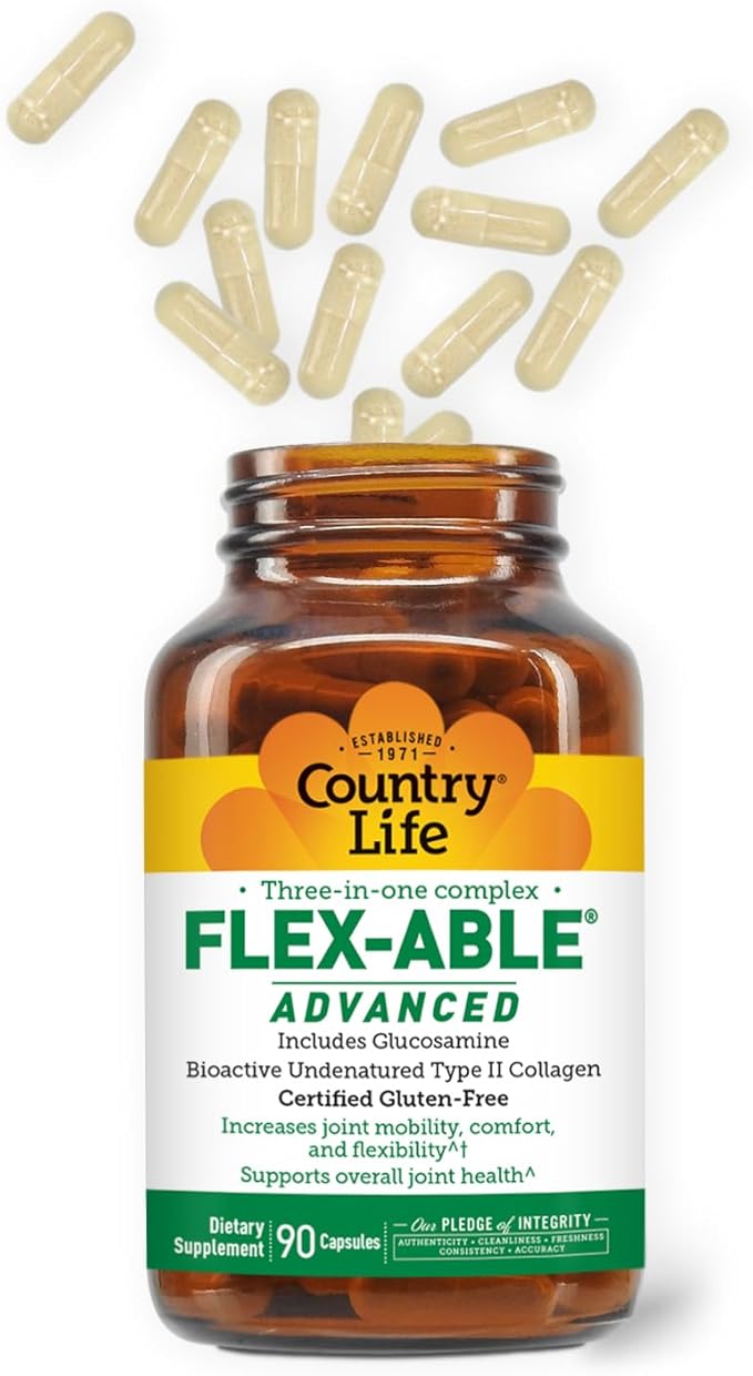 Country Life Flex-Able Advanced Capsules, 90 Count, Certified Gluten Free