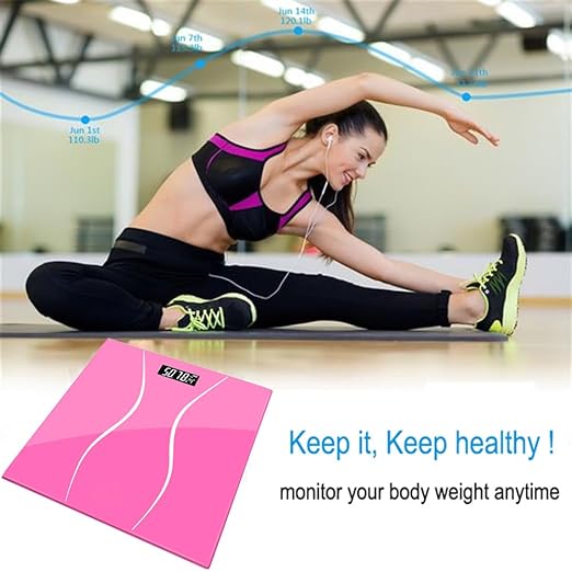Scale for Body Weight, Digital Bathroom Scale, Weight Scales for People,Body Scale,Pink,Max:400LB/180KG,2 Weighing Units: LB/KG
