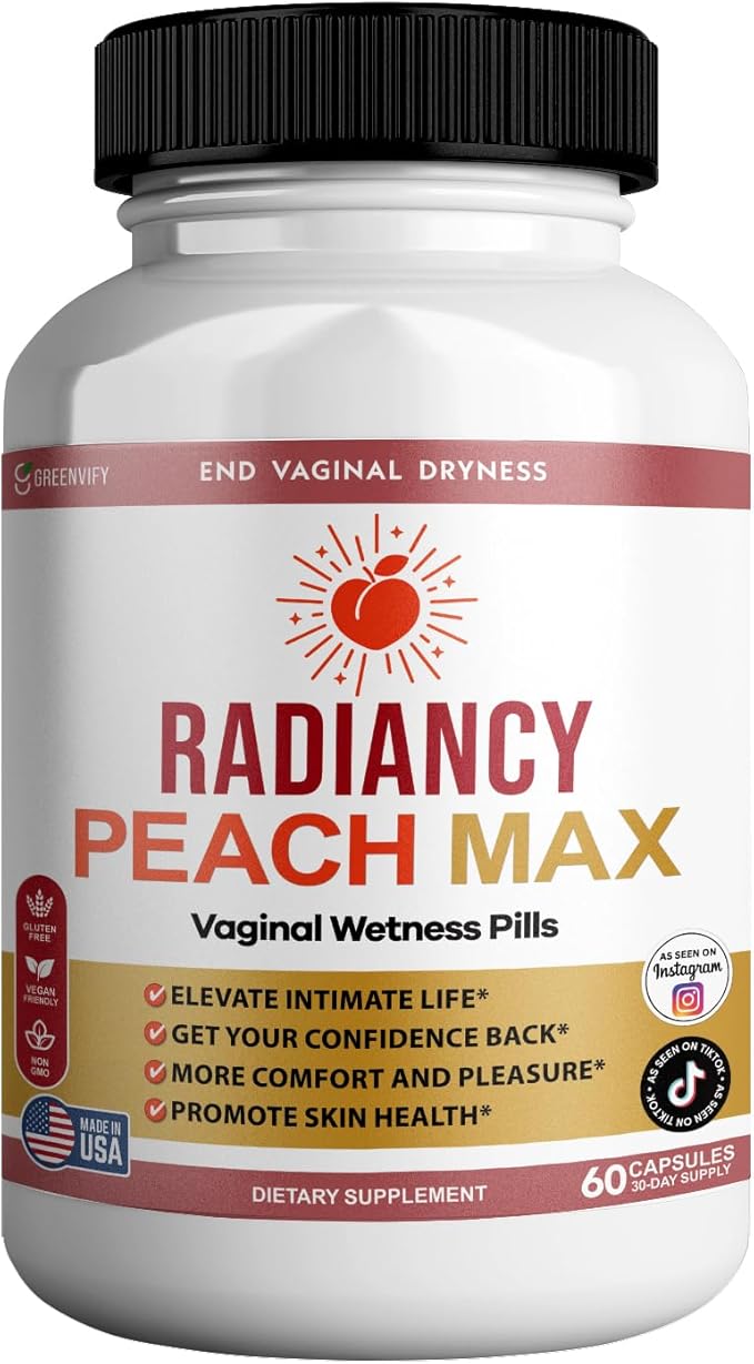 Radiancy Peach Max Vaginal Wellness Supplement, 60 Capsules, 30 Day Supply (1)