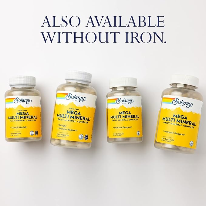 Solaray Mega Multi Mineral (25 Servings, 100 Capsules)