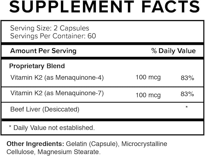 New from Kale Buster | Ultimate Joint Support | Increased Energy | Decreased Brain Fog | Loaded with Vitamin K2 | Better Than Kale | Dave Aspreyโs Favorite |120 Capsules (60Day Supply)