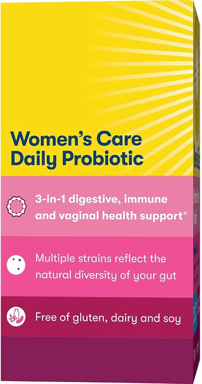 Renew Life Women's Probiotic - Ultimate Flora Probiotic Women's Care, Shelf Stable Probiotic Supplement - 25 Billion - 90 Count (Pack of 1) (Packaging May Vary)