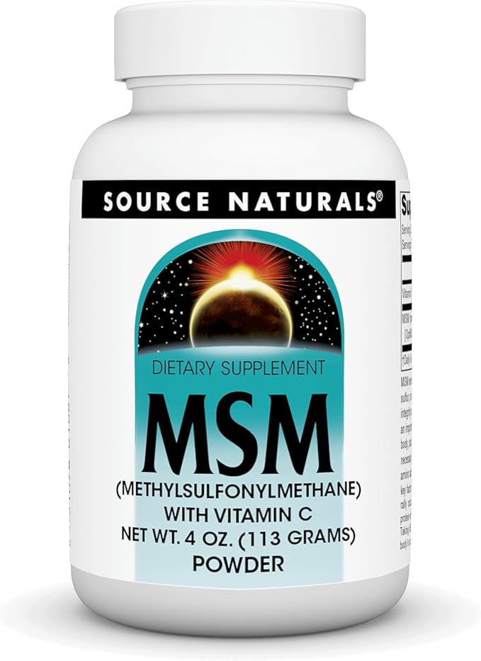 Source Naturals MSM (Methylsulfonylmethane) with Vitamin C - Powder, 4 Ounce