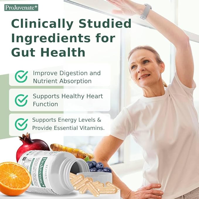 ProJuvenate+ Probiotic Weight Management for Women, Supports Gut & Digestive Health, Helps with Occasional Bloating, Healthy Metabolism & Immune Support, 70 Billion CFU & Prebiotics (60 Count)