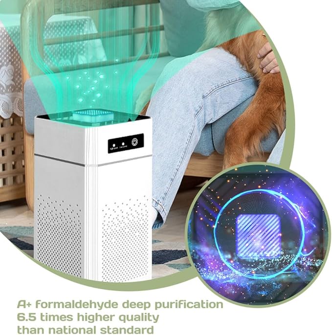 KEPEAK Hepa Air Purifiers for Home Large Room Up to 1290 Ft², Air Cleaner with H11 True Hepa 3-in-1 Filter, Small Portable Air Purifier for Home Pets, Bedroom, Dorm Room, Car, Desk