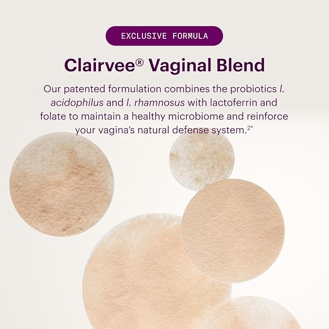Bonafide Clairvee Vaginal Probiotic for Relief from Odor, Itching & Discharge, 1-Month Supply (15 Capsules)