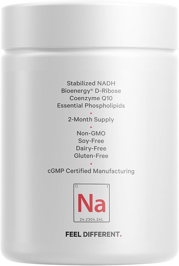 Codeage Liposomal NADH+ Supplement - NADH, Vitamin B12, D-Ribose as Bioenergy Ribose, CoQ10-2-Month Supply - Liposomal Delivery - β-Nicotinamide Adenine Dinucleotide Pills - Non-GMO - 60 Capsules