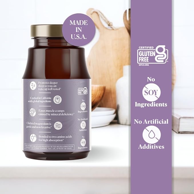 Nutri-Rich Magnesium Glycinate Chelate, Magnesium 400mg,Vitamin for Better Sleep, MCT Oil, high Potency, Easy Absorption, Muscle, Heart Health, Relaxation, 90 Count, Gluten Free, No Soy, Non GMO