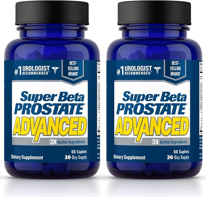 Advanced – Promote Sleep, Support Bladder Emptying. Prostate Support Supplement for Men's Health with Beta Sitosterol, not Saw Palmetto. (120 Caplets, 2-Pack)