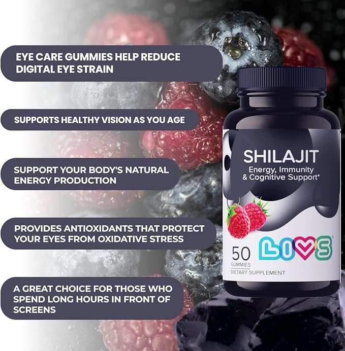 Shilajit Gummies - 10,000mg Pure Himalayan Shilajit with Fulvic Acid & Trace Minerals | Max Potency for Enhanced Energy, Focus & Immune Support | Men & Women's Wellness Supplement - 100 Ct