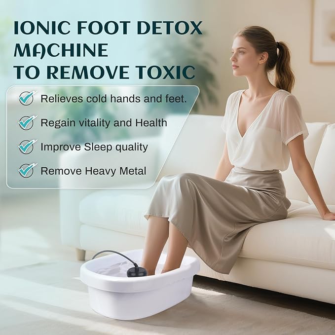 Ionic Foot Bath Detox Machine, Foot Detox Machine With Massage Basin, Ion Foot Bath For Home Use, Relax Stress and Regain Vitality