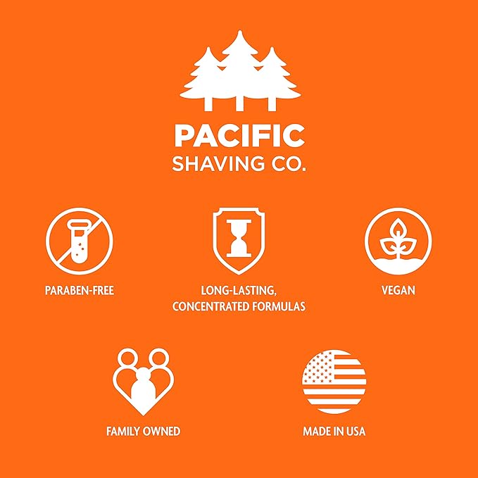 Pacific Shaving Company Caffeinated Shaving Cream - Caffeine, Shea Butter + Spearmint Antioxidant Shaving Cream - Clean Formula for a Hydrating, Redness Reducing + Irritation-Free Shave (7 Oz, 2 Pack)
