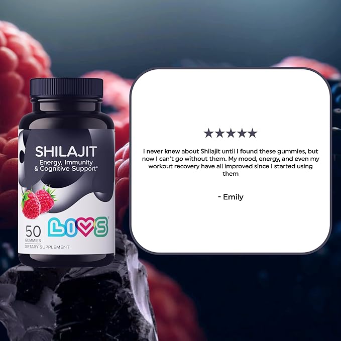 Shilajit Gummies - 10,000mg Pure Himalayan Shilajit with Fulvic Acid & Trace Minerals | Max Potency for Enhanced Energy, Focus & Immune Support | Men & Women's Wellness Supplement - 100 Ct