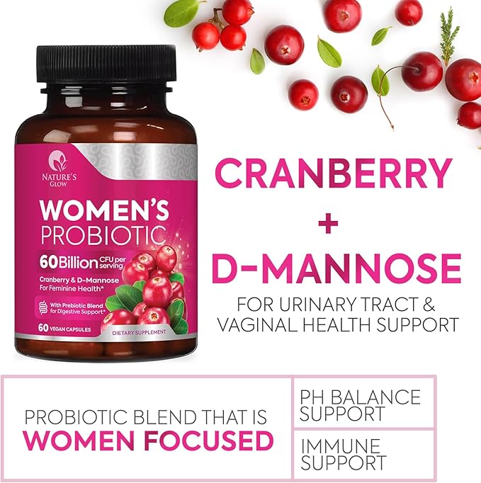 Probiotics For Women 50 Billion CFU - Women's Probiotic For Digestive Health 16 Unique Strains - Daily Vaginal PH Balance & Feminine Health Support, Womens Probiotic With Acidophilus - 60 Capsules