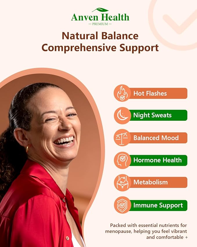 Menopause Supplements for Women,Vitamin D3 & B6, Menopause Probiotics Relief,Supports Hot Flashes, Night Sweats, Bloating & Gut Health with Herbs, Collagen Peptides | 90 Veggie Caps