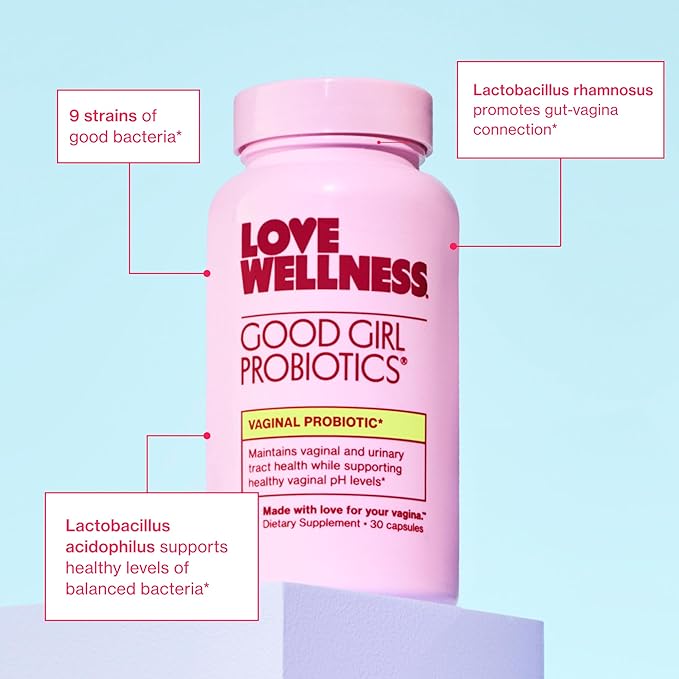 Love Wellness Good Girl Probiotics | Women’s Vaginal Health & pH Balance Supplement | 9-Strain Probiotic for Urinary Tract, Yeast, Odor & Immune Support | Gluten-Free | 30 CT, 30-Day Supply