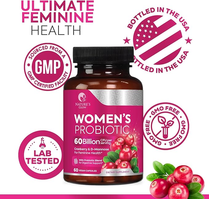Probiotics For Women 50 Billion CFU - Women's Probiotic For Digestive Health 16 Unique Strains - Daily Vaginal PH Balance & Feminine Health Support, Womens Probiotic With Acidophilus - 60 Capsules
