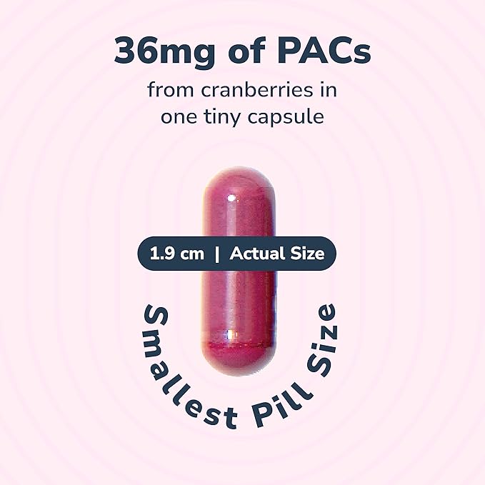 Utiva Cranberry PACs – Clinically Studied Ingredients 36mg PACs Extract - UTI Prevention for Women - Urinary Tract Health – Cranberry Supplement Pills for Bladder Health, 30 Vegi Capsules