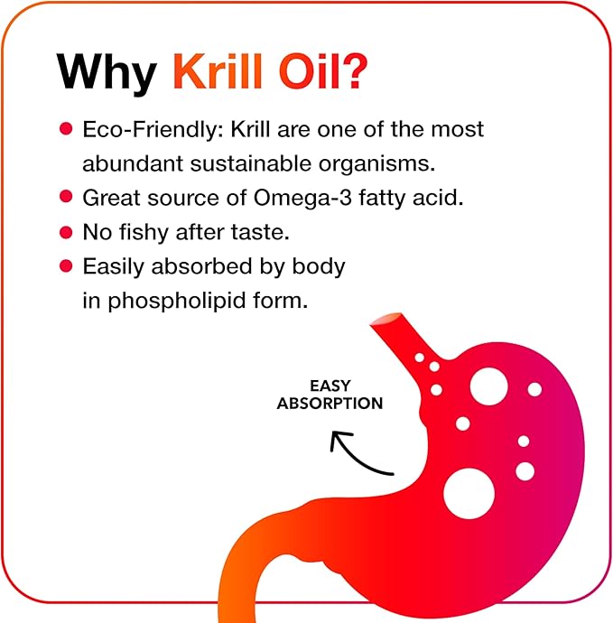 MegaRed Ultra Strength 1000mg Omega-3 Krill Oil Supplement with EPA/DHA, Astaxanthin & Phospholipids, No Fish Oil Aftertaste Supports Heart, Brain, Joint and Eye Health, 60 Count Softgels.