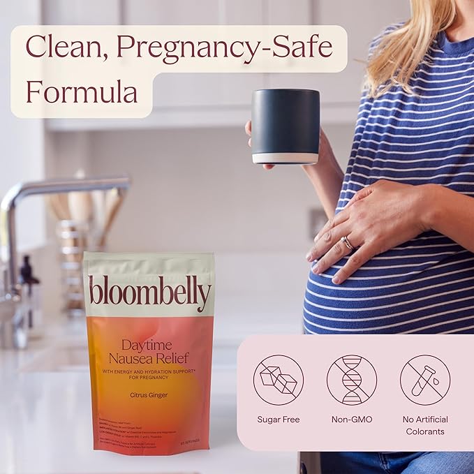 Morning Sickness + Nausea Relief. Electrolytes Hydration Support. Safe Energy Boost + Prenatal Vitamins with Magnesium, Vitamin b6. First Trimester Pregnancy Must Haves 60 Servings