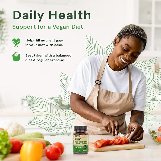 DEVA Tiny Tablets Vegan Multivitamin for Women & Men 2-Pack with Iron, Vitamin C, E, B Complex Vitamins, Zinc, 90 Tablets Each