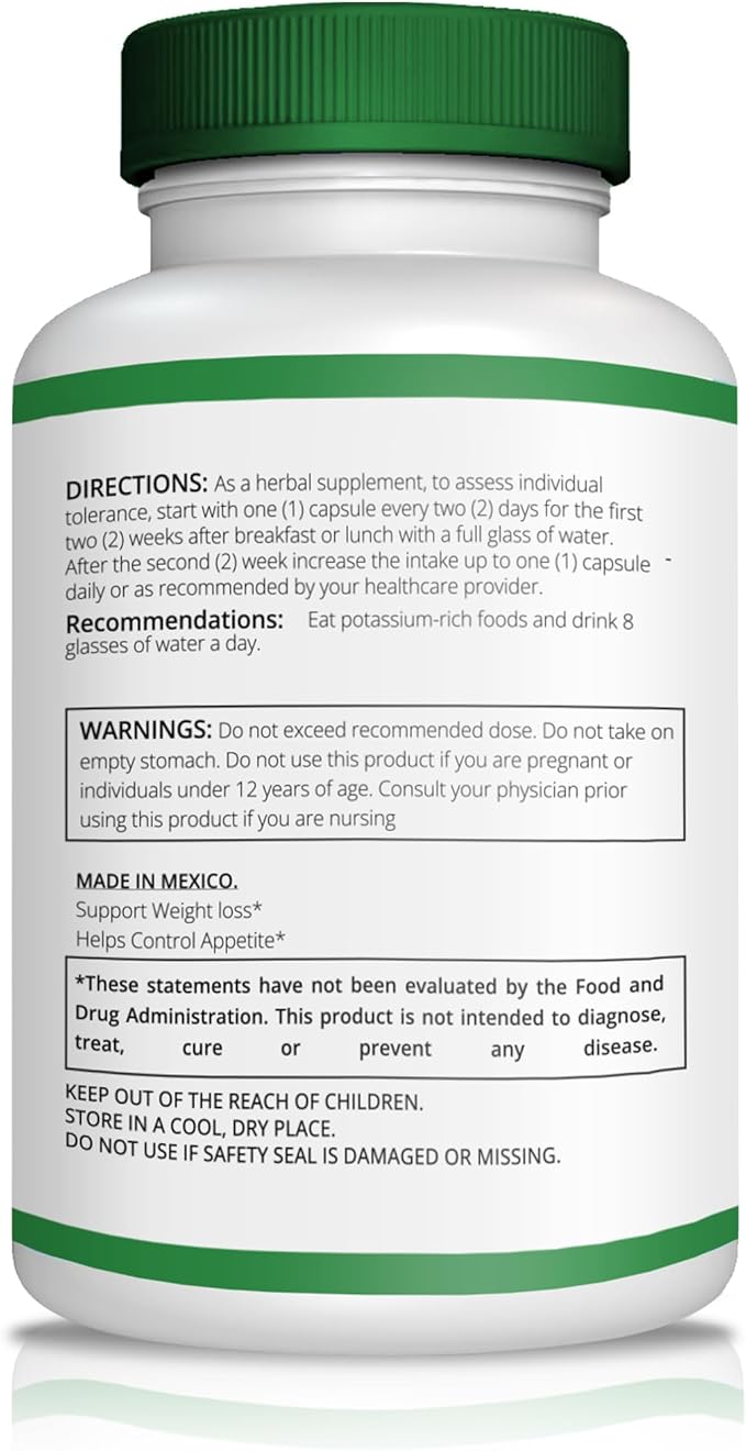 ELVPOTEC Mexican Original Capsules 2 Month Supply from 100% Natural Ingredients for Your Body Gut and Colon Support | Made in Mexico | 60 Days Supply