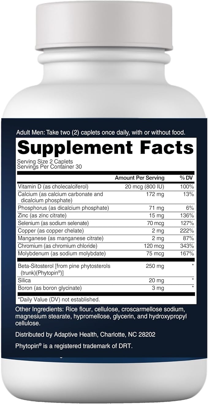 Support Supplement for Men's Health - Reduce Bathroom Trips, Promote Sleep, Better Bladder Emptying & Healthy Prostate, Beta Sitosterol - 60 Count (Pack of 2)