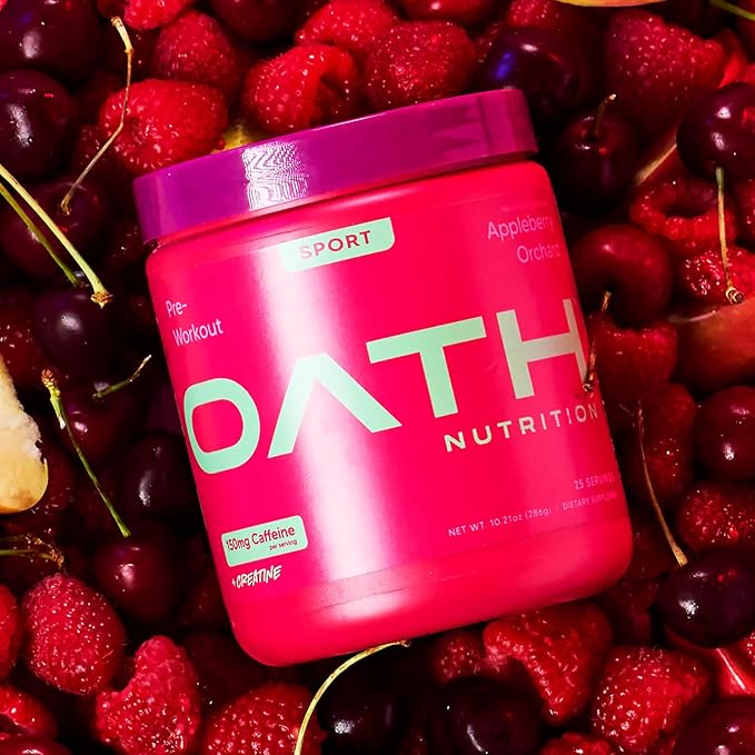 Sport Sugar Free Pre-Workout Powder, Appleberry Orchard, Contains Creatine Monohydrate, Caffeine and Beta Alanine, Pre Workout Powder for Women and Men, 25 Servings