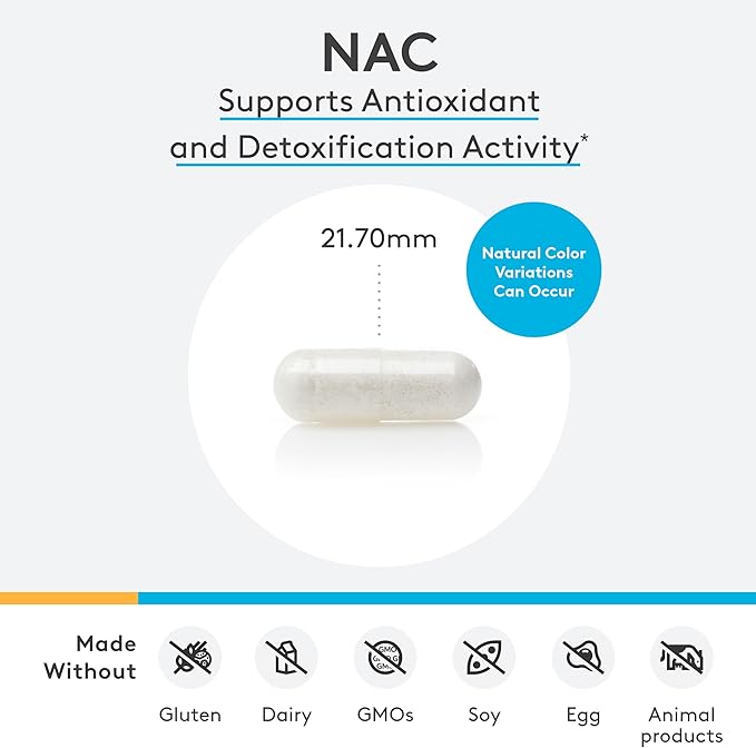 XYMOGEN NAC N-Acetyl-Cysteine 600mg - Cardiovascular, Antioxidant, Liver Detox + Immune Support Supplement - Supports Glutathione Synthesis - Non-GMO NAC Supplement (120 Capsules)