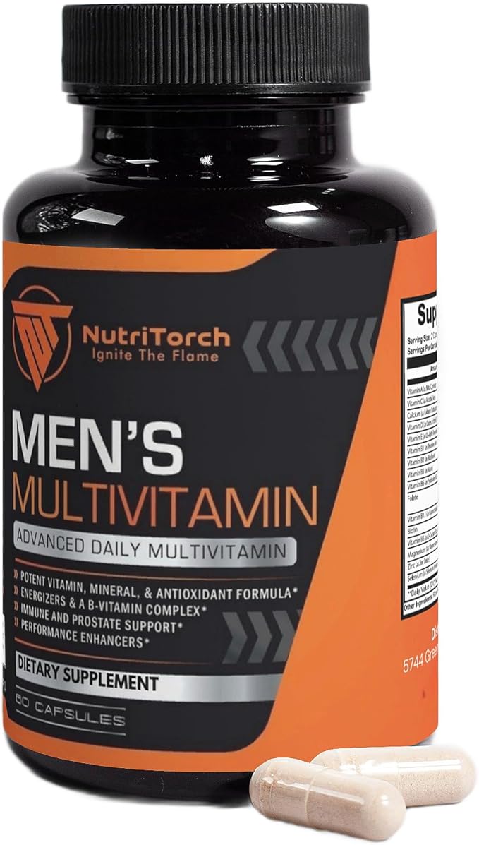 Multivitamin for Men – Adult Dietary Supplement with Vitamins A, C & D, Minerals & Antioxidants for Immune Support, Increased Energy & Mental Alertness - 60 Count
