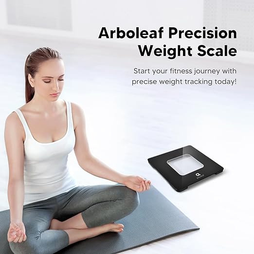 arboleaf Scale for Body Weight, High-Precision Digital Weight Scale, Accurate Measurements, LED Display, Sleek and Durable Design, Lightweight, Ideal for Home Use, 396lb