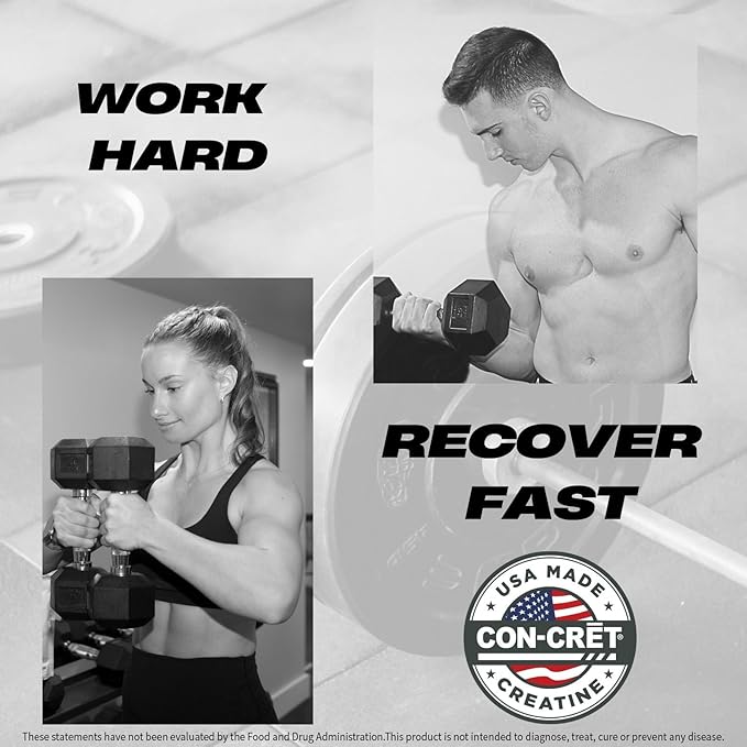 CREATINE HCl + Recovery Capsules for Men and Women, Muscle & Brain Health, Cognitive Function, Immune Support - 90 Vegetable Capsules