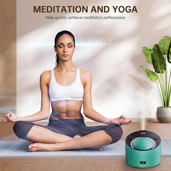 Sound Machine &Aroma Diffuser Pro 4-in-1 Sleep System, Premium Metal Shell with Schumann Resonance &Soothting Night Light, White Noise &50+ Natural Sounds-for Sleep, Focus, Relaxation-Adults Kids Baby
