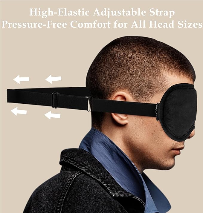 Heated Eye Mask (2-Packs), Moist Warm Compress Microwave with Flaxseed Cassia Seed, Weighted Eye Mask for Sleeping, Dry Eyes, Stye Eye Treatment, Relief Eye Fatigue (Black&Grey)