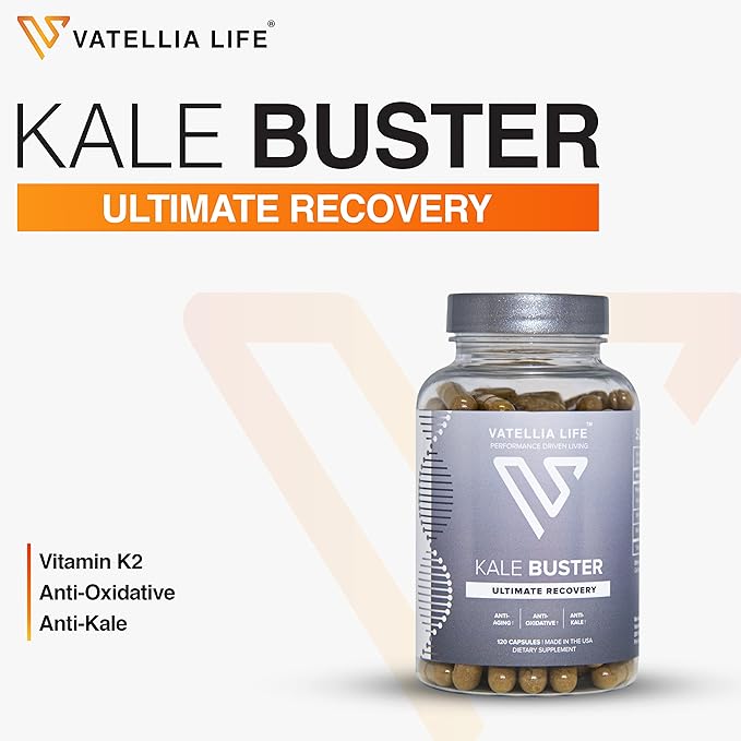 New from Kale Buster | Ultimate Joint Support | Increased Energy | Decreased Brain Fog | Loaded with Vitamin K2 | Better Than Kale | Dave Aspreyโs Favorite |120 Capsules (60Day Supply)