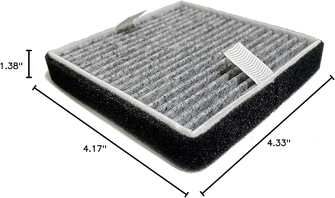 Nispira FRF105 Filter Replacement for Febreze FHT150W OdorGrab Portable Air Cleaner Odor Reducer, HEPA Carbon 4 Packs
