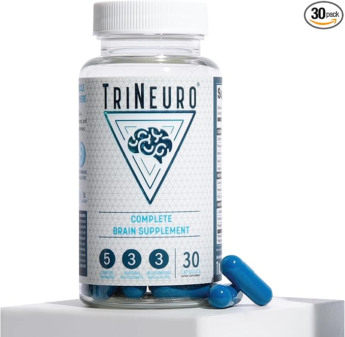 Daily Brain Supplement, Premium Nootropic Helps Boost Memory, Enhances Cognition, and Supports Brain Health & Immune Function with Phosphatidylserine, Resveratrol & Glutathione (30 Servings)