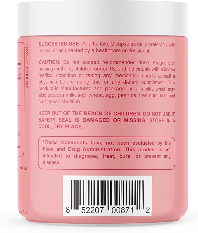 Premium Vaginal Probiotics for Women – Clinically Studied Lactobacillus Vaginal Probiotic with Prebiotic & Cranberry to Balance PH, Reduce Odor, Urinary Tract Support & Feminine Health – 60 Capsules